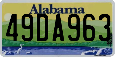 AL license plate 49DA963