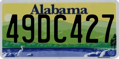 AL license plate 49DC427