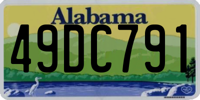 AL license plate 49DC791