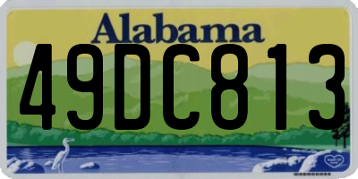 AL license plate 49DC813