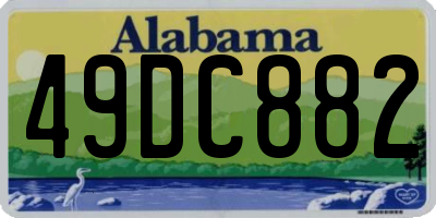 AL license plate 49DC882