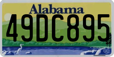 AL license plate 49DC895