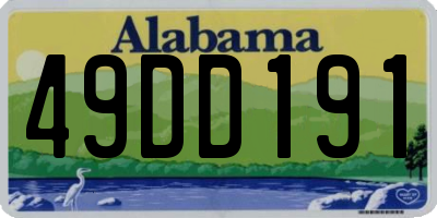AL license plate 49DD191