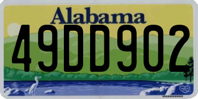 AL license plate 49DD902