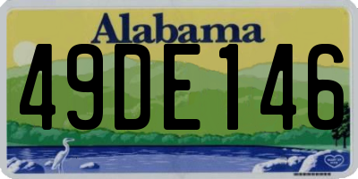 AL license plate 49DE146