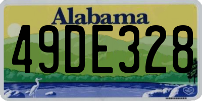 AL license plate 49DE328