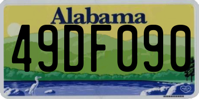 AL license plate 49DF090