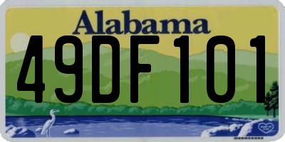 AL license plate 49DF101