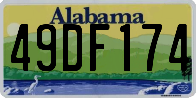 AL license plate 49DF174