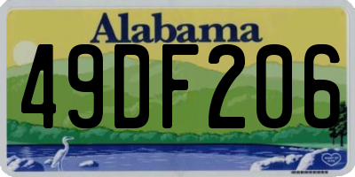 AL license plate 49DF206