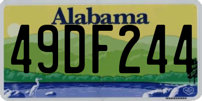 AL license plate 49DF244