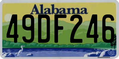 AL license plate 49DF246