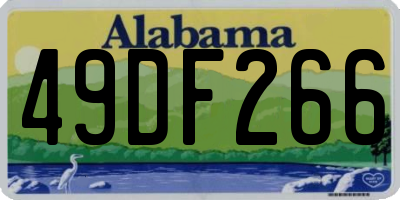 AL license plate 49DF266