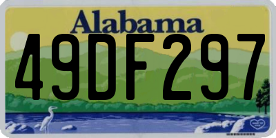AL license plate 49DF297