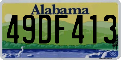 AL license plate 49DF413