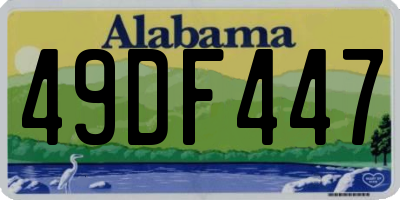 AL license plate 49DF447