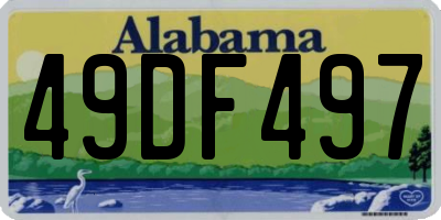 AL license plate 49DF497