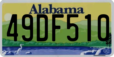 AL license plate 49DF510