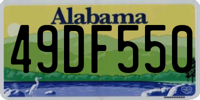 AL license plate 49DF550