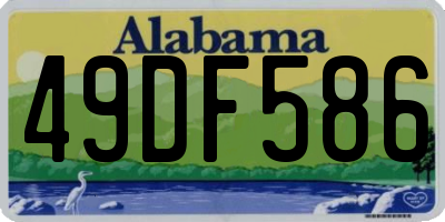 AL license plate 49DF586