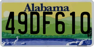 AL license plate 49DF610