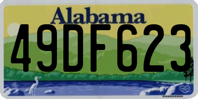 AL license plate 49DF623