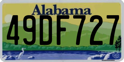 AL license plate 49DF727