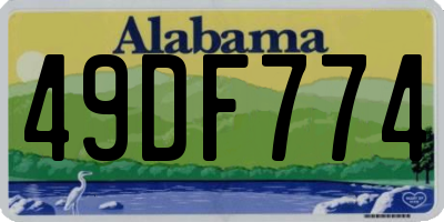 AL license plate 49DF774