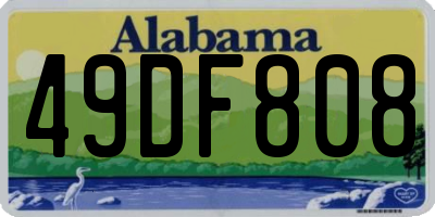 AL license plate 49DF808
