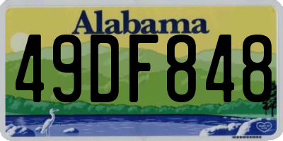 AL license plate 49DF848