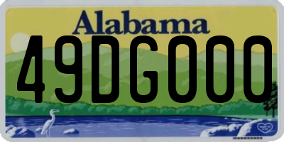 AL license plate 49DG000
