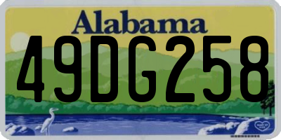 AL license plate 49DG258