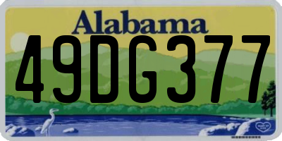 AL license plate 49DG377