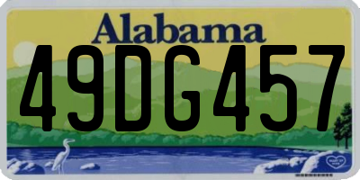 AL license plate 49DG457