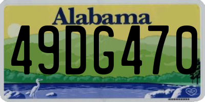 AL license plate 49DG470