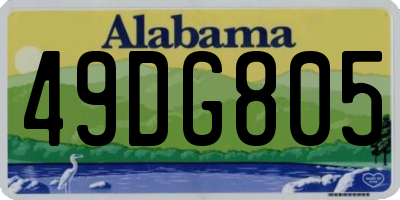 AL license plate 49DG805