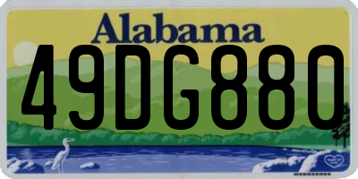 AL license plate 49DG880