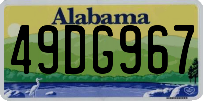 AL license plate 49DG967
