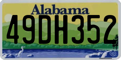AL license plate 49DH352