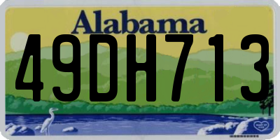 AL license plate 49DH713
