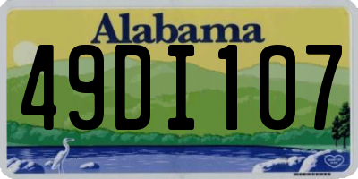 AL license plate 49DI107