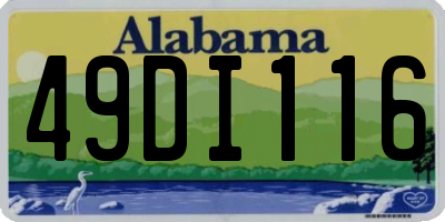 AL license plate 49DI116