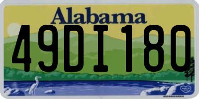 AL license plate 49DI180