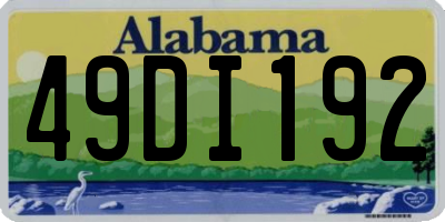 AL license plate 49DI192