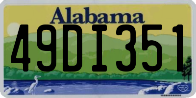 AL license plate 49DI351