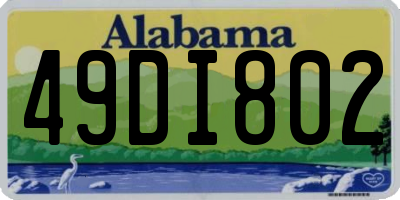 AL license plate 49DI802