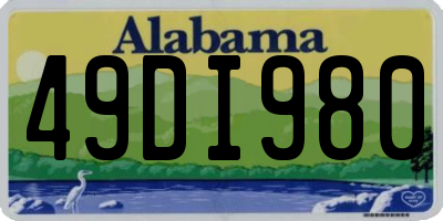 AL license plate 49DI980