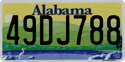AL license plate 49DJ788