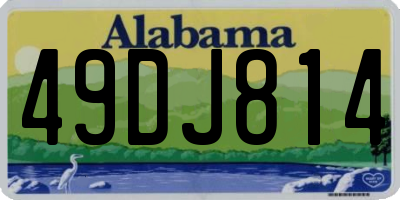 AL license plate 49DJ814