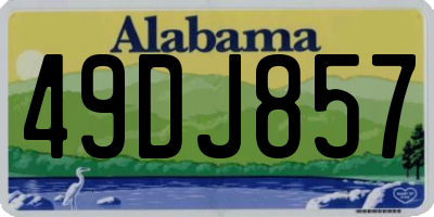 AL license plate 49DJ857